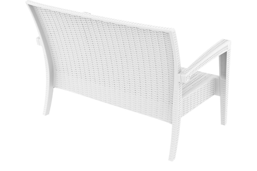 Hospitality Plus Tequila Lounge Sofa - Stackable Outdoor Chair-white beige 