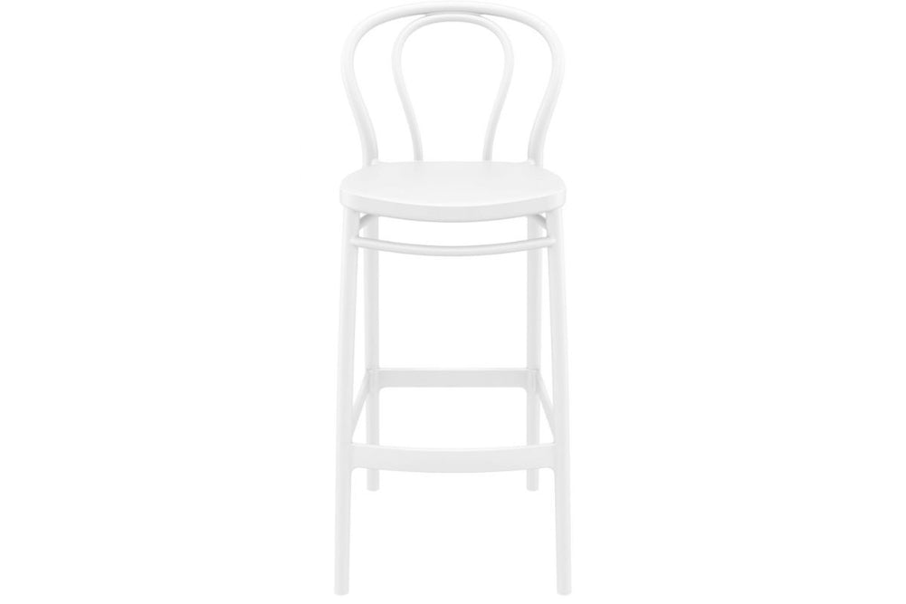 Hospitality Plus Victor Bar Stool - 750mm Seat Height [1060H x 450W]-white  