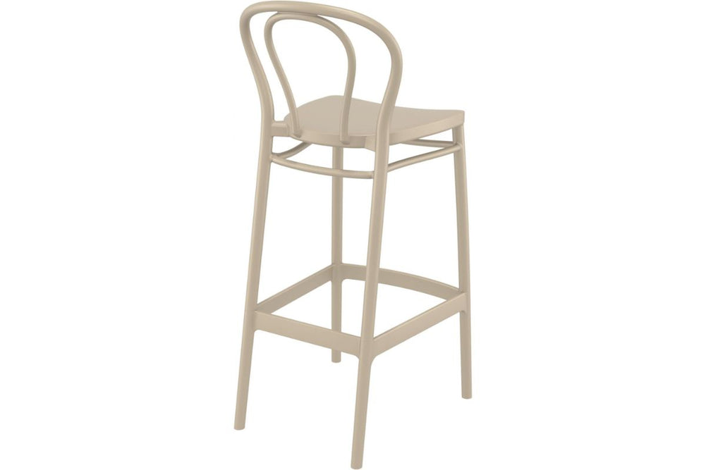 Hospitality Plus Victor Bar Stool - 750mm Seat Height [1060H x 450W]-olive green  