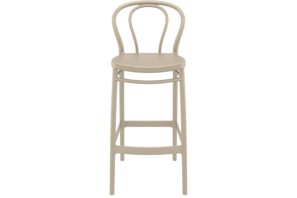 Hospitality Plus Victor Bar Stool - 750mm Seat Height [1060H x 450W]-taupe  