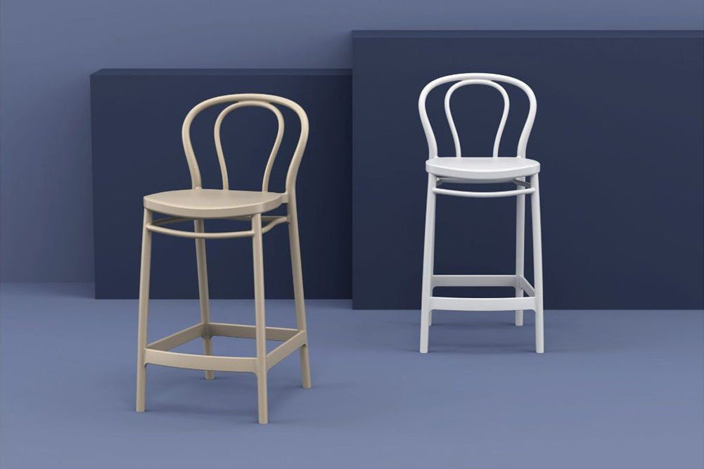 Hospitality Plus Victor Bar Stool - 750mm Seat Height [1060H x 450W]-olive green  