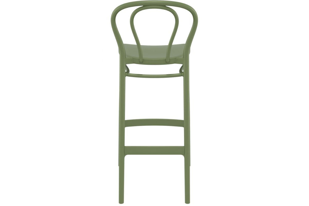 Hospitality Plus Victor Bar Stool - 750mm Seat Height [1060H x 450W]-olive green  