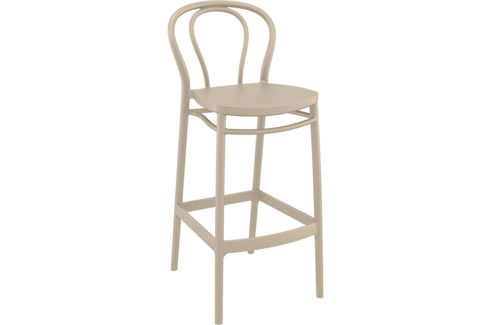 Hospitality Plus Victor Bar Stool - 750mm Seat Height [1060H x 450W]-olive green  