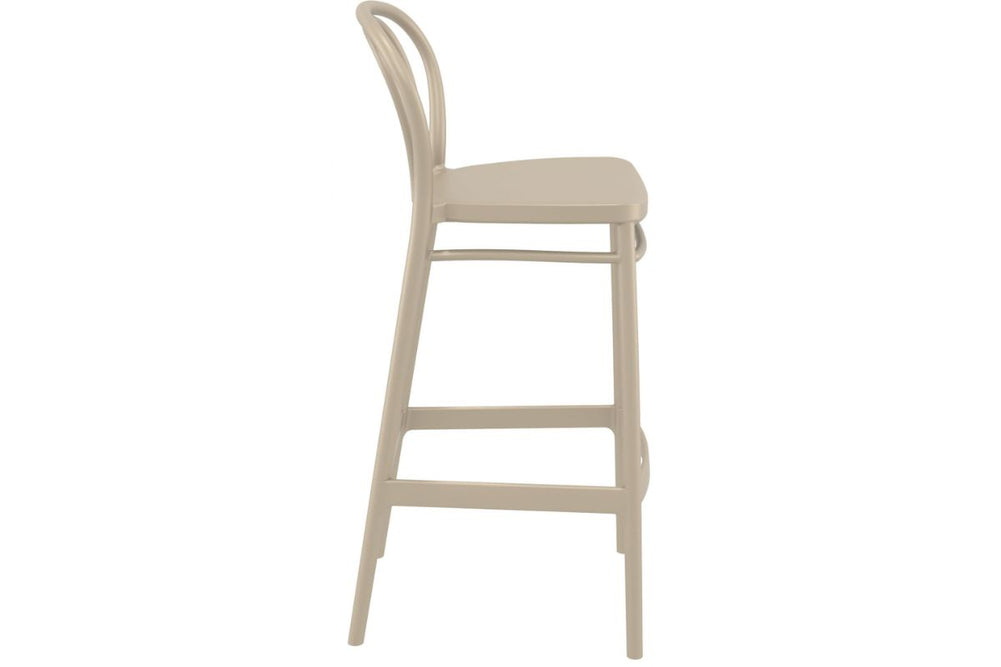 Hospitality Plus Victor Bar Stool - 750mm Seat Height [1060H x 450W]-olive green  