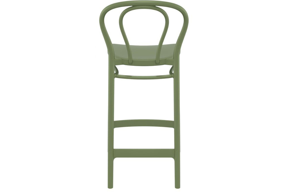 Hospitality Plus Victor Bar Stool - 650mm Seat Height [960H x 440W]-olive green  