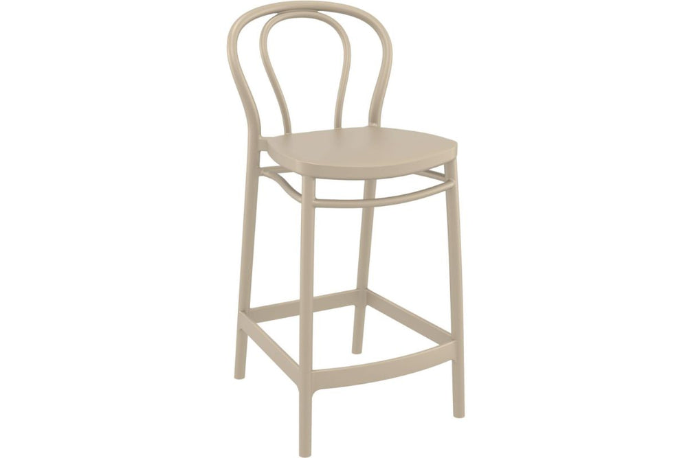 Hospitality Plus Victor Bar Stool - 650mm Seat Height [960H x 440W]-olive green  