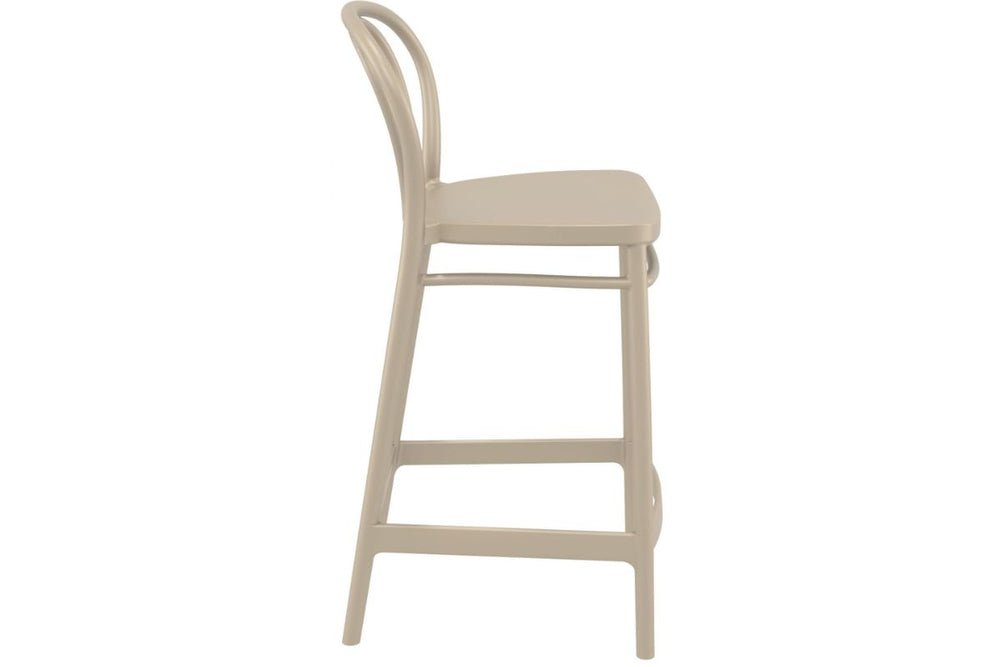 Hospitality Plus Victor Bar Stool - 650mm Seat Height [960H x 440W]-olive green  