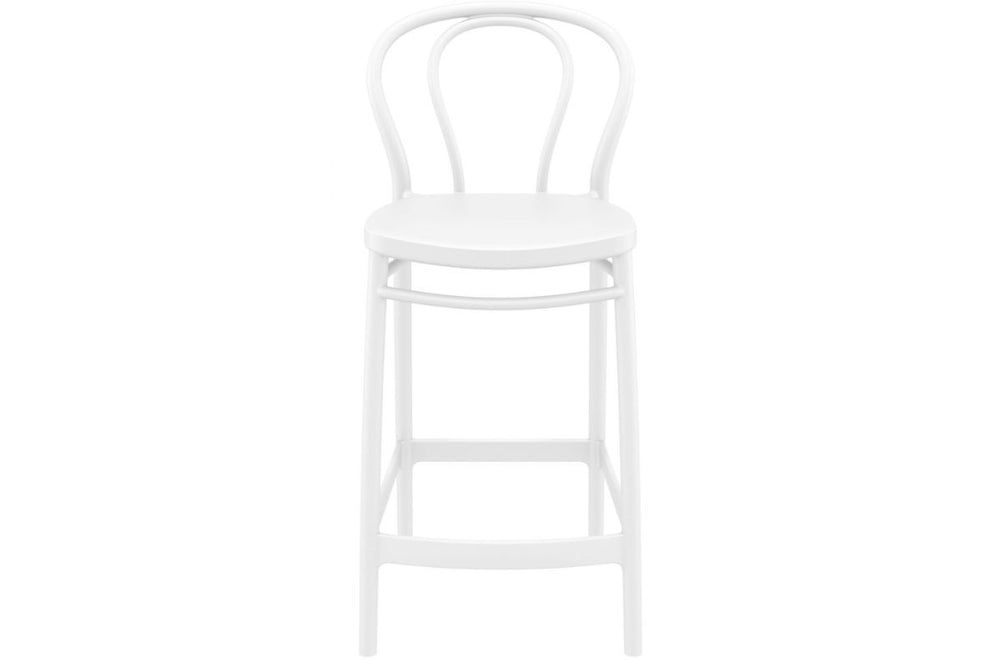 Hospitality Plus Victor Bar Stool - 650mm Seat Height [960H x 440W]-white  