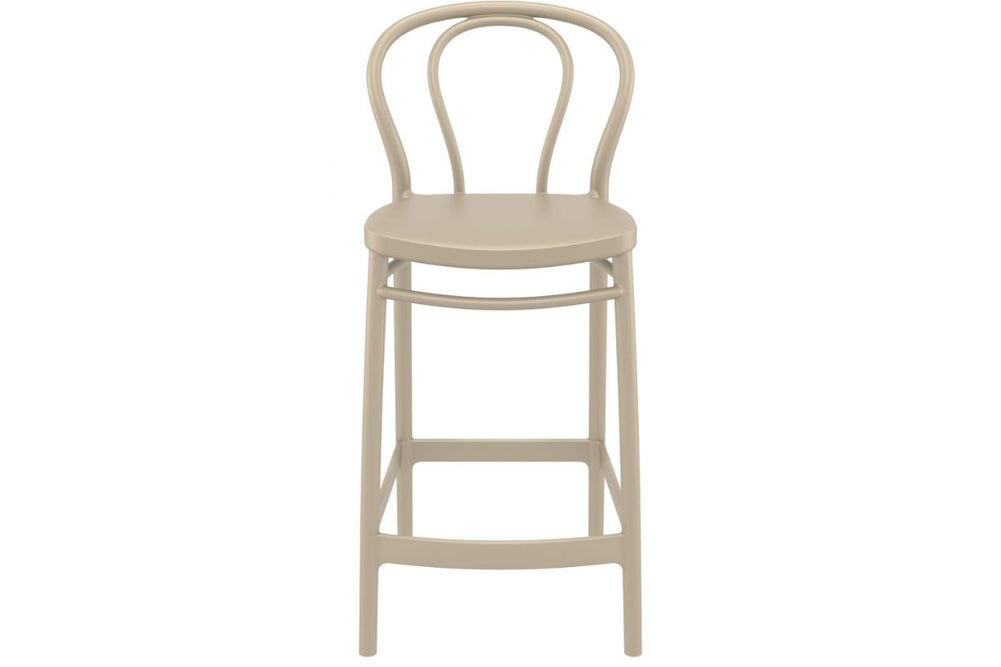 Hospitality Plus Victor Bar Stool - 650mm Seat Height [960H x 440W]-taupe  