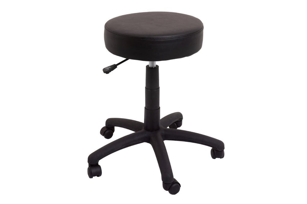 Industrial Padded Stool-black  