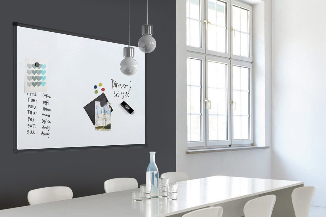 Commercial Whiteboard Black Frame [1200x900] Delivered