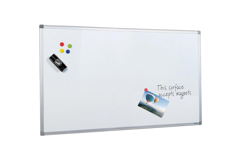 JasonL Commercial Magnetic Whiteboard - Silver Frame-1500 x 900  