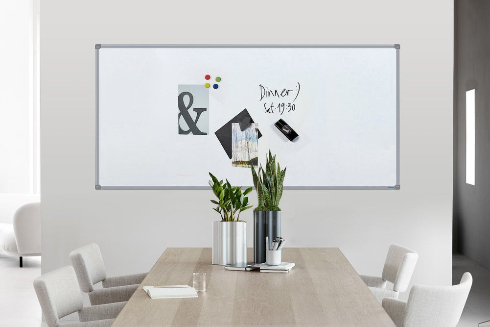 JasonL Commercial Magnetic Whiteboard - Silver Frame-2400 x 1200  