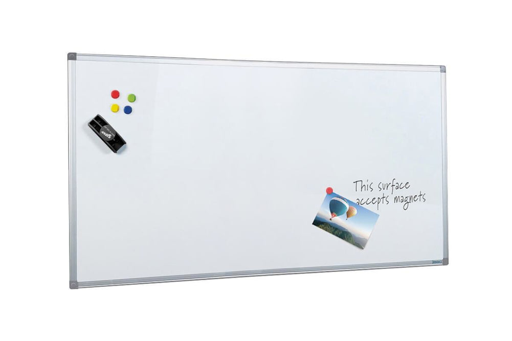 JasonL Commercial Magnetic Whiteboard - Silver Frame-1800 x 900  