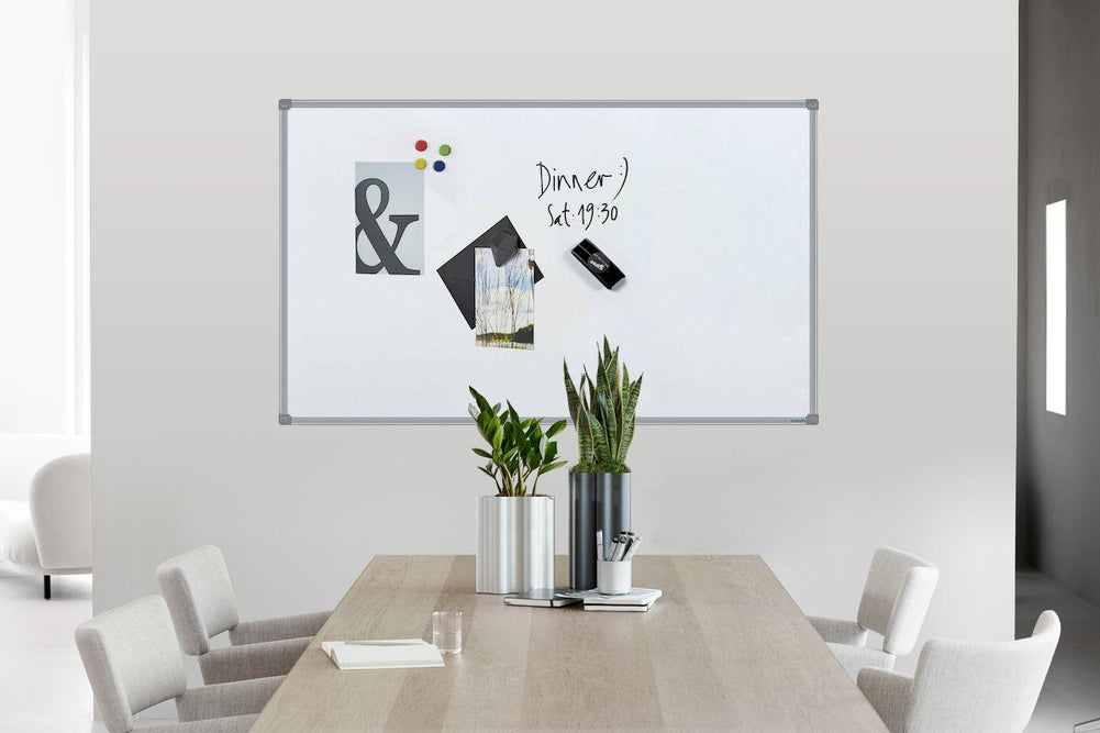 JasonL Commercial Magnetic Whiteboard - Silver Frame-2400 x 1200  