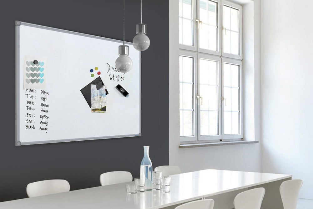 JasonL Commercial Magnetic Whiteboard - Silver Frame-2400 x 1200  