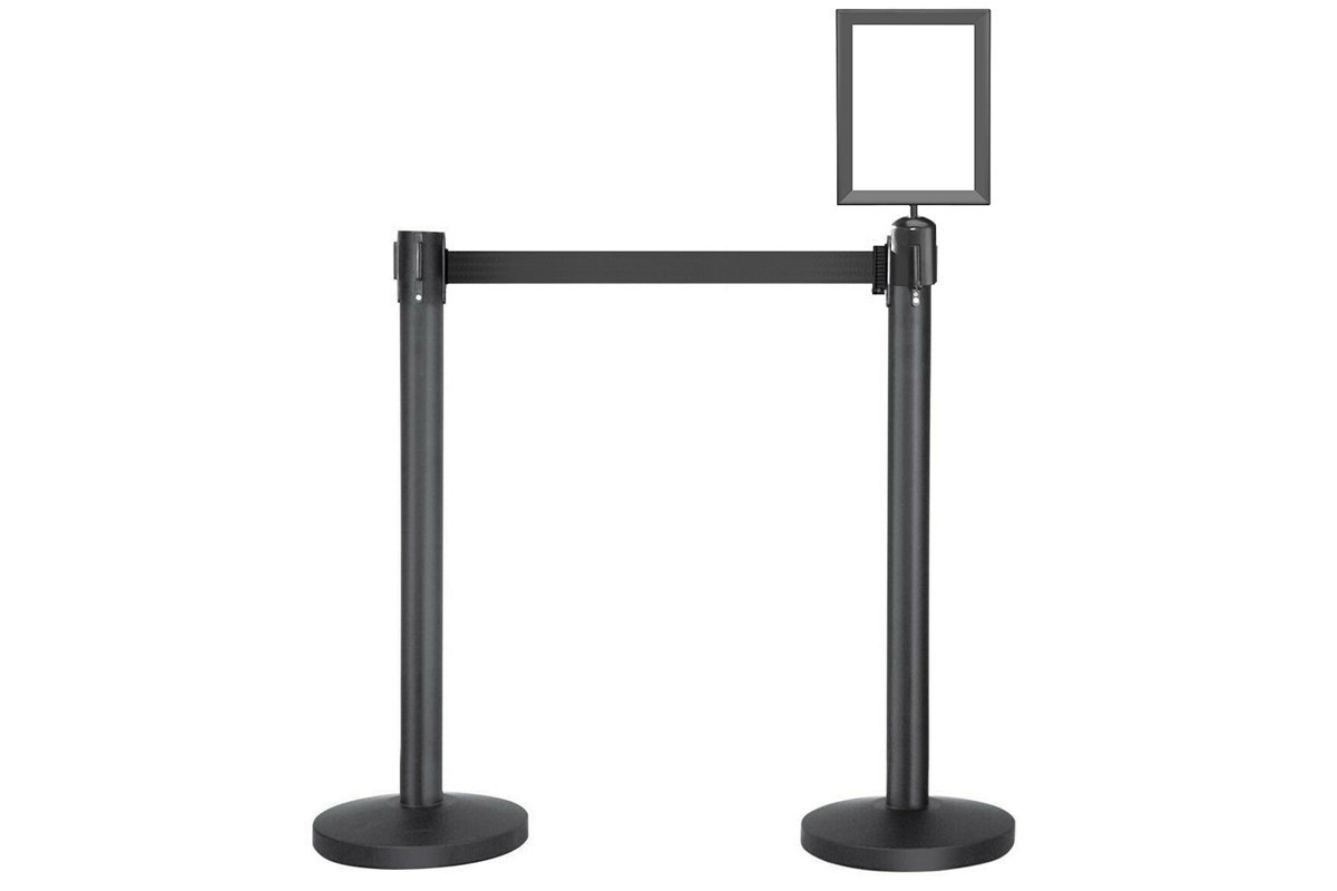 JasonL Retractable Poles - Black Set of 2 Jasonl A4 sign portrait frame 