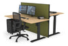 Just Right Height Adjustable 2 Person Bench Workstation [1400L x 800W with Cable Scallop] - Thumbnail 42 