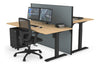 Just Right Height Adjustable 2 Person Bench Workstation [1400L x 800W with Cable Scallop] - Thumbnail 44 