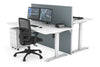 Just Right Height Adjustable 2 Person Bench Workstation [1600L x 800W with Cable Scallop] - Thumbnail 8 
