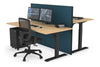 Just Right Height Adjustable 2 Person Bench Workstation [1600L x 800W with Cable Scallop] - Thumbnail 43 