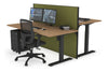 Just Right Height Adjustable 2 Person Bench Workstation [1600L x 800W with Cable Scallop] - Thumbnail 49 