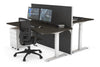Just Right Height Adjustable 2 Person Bench Workstation [1600L x 800W with Cable Scallop] - Thumbnail 30 