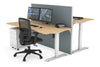 Just Right Height Adjustable 2 Person Bench Workstation [1600L x 800W with Cable Scallop] - Thumbnail 15 