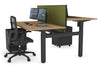 Just Right Height Adjustable 2 Person H-Bench Workstation - Black Frame [1600L x 800W with Cable Scallop] - Thumbnail 64 