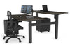 Just Right Height Adjustable 2 Person H-Bench Workstation - Black Frame [1600L x 800W with Cable Scallop] - Thumbnail 121 
