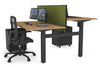Just Right Height Adjustable 2 Person H-Bench Workstation - Black Frame [1600L x 800W with Cable Scallop] - Thumbnail 113 