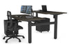 Just Right Height Adjustable 2 Person H-Bench Workstation - Black Frame [1600L x 800W with Cable Scallop] - Thumbnail 122 