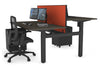 Just Right Height Adjustable 2 Person H-Bench Workstation - Black Frame [1600L x 800W with Cable Scallop] - Thumbnail 124 