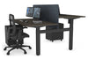 Just Right Height Adjustable 2 Person H-Bench Workstation - Black Frame [1600L x 800W with Cable Scallop] - Thumbnail 73 