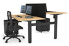 Just Right Height Adjustable 2 Person H-Bench Workstation - Black Frame [1600L x 800W with Cable Scallop] - Thumbnail 35 