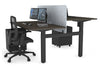 Just Right Height Adjustable 2 Person H-Bench Workstation - Black Frame [1600L x 800W with Cable Scallop] - Thumbnail 71 