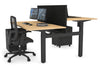 Just Right Height Adjustable 2 Person H-Bench Workstation - Black Frame [1600L x 800W with Cable Scallop] - Thumbnail 36 
