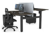 Just Right Height Adjustable 2 Person H-Bench Workstation - Black Frame [1600L x 800W with Cable Scallop] - Thumbnail 72 