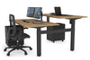 Just Right Height Adjustable 2 Person H-Bench Workstation - Black Frame [1600L x 800W with Cable Scallop] - Thumbnail 55 