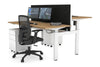 Just Right Height Adjustable 2 Person H-Bench Workstation - White Frame [1600L x 700W] - Thumbnail 59 