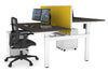 Just Right Height Adjustable 2 Person H-Bench Workstation - White Frame [1600L x 800W with Cable Scallop] - Thumbnail 85 