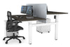 Just Right Height Adjustable 2 Person H-Bench Workstation - White Frame [1600L x 800W with Cable Scallop] - Thumbnail 72 