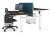 Just Right Height Adjustable 2 Person H-Bench Workstation - White Frame [1600L x 800W with Cable Scallop] - Thumbnail 88 