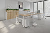 Just Right Height Adjustable 2 Person H-Bench Workstation - White Frame [1600L x 800W with Cable Scallop] - Thumbnail 4 