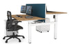 Just Right Height Adjustable 2 Person H-Bench Workstation - White Frame [1600L x 800W with Cable Scallop] - Thumbnail 117 