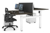 Just Right Height Adjustable 2 Person H-Bench Workstation - White Frame [1600L x 800W with Cable Scallop] - Thumbnail 134 