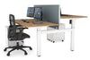 Just Right Height Adjustable 2 Person H-Bench Workstation - White Frame [1600L x 800W with Cable Scallop] - Thumbnail 118 