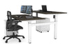 Just Right Height Adjustable 2 Person H-Bench Workstation - White Frame [1600L x 800W with Cable Scallop] - Thumbnail 78 