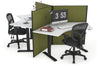 Just Right Height Adjustable 3 Person 120 Degree Workstation - Thumbnail 12 