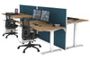 Just Right Height Adjustable 4 Person Bench Workstation [1200L x 800W with Cable Scallop] - Thumbnail 23 